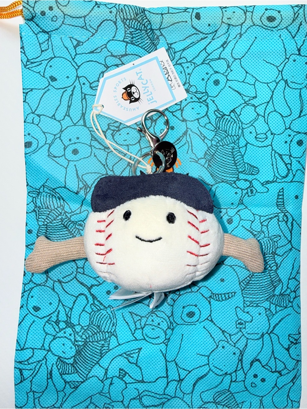 Jellycat Baseball Plush Keychain